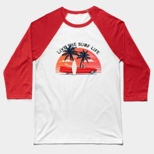 Live The Surf Life Classic car at the beach Baseball T-Shirt